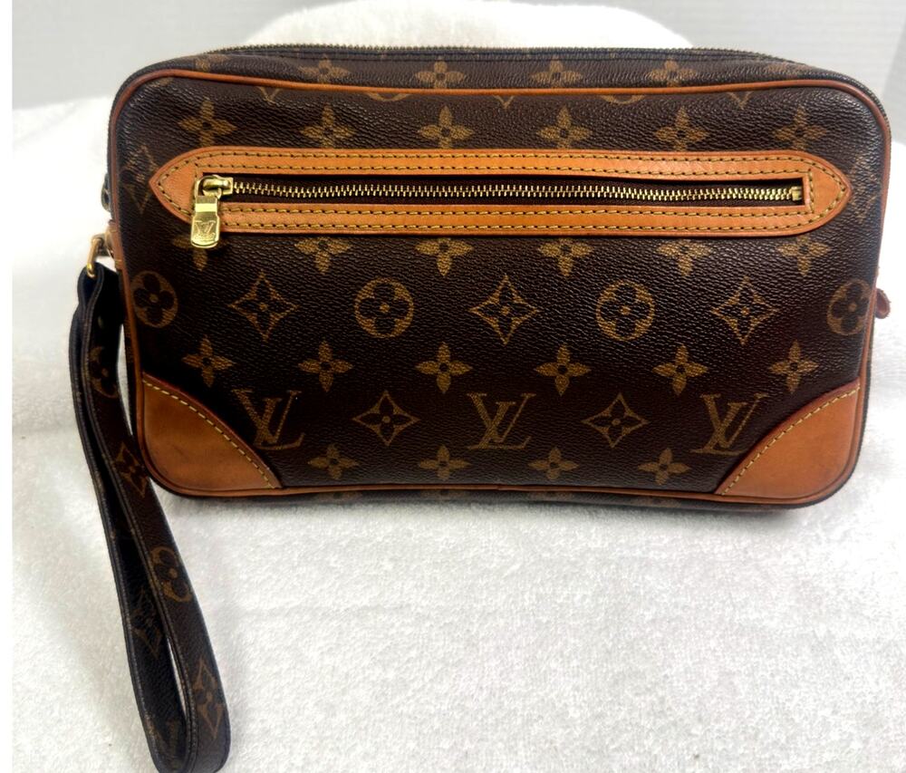 Louis Vuitton Marly Dragonne PM Wristlet Clutch with Dust Bag